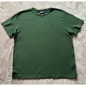 Polo Ralph Lauren Mens Short Sleeve Green‎ Shirt Purple Pony Embroidered Size L